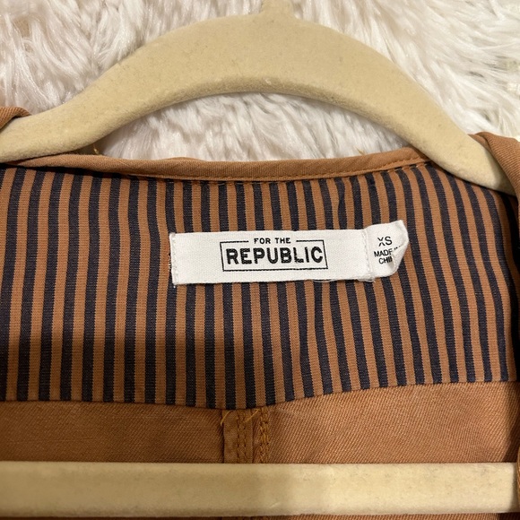 For the Republic Rust Brown Drawstring Jacket - Picture 3 of 4